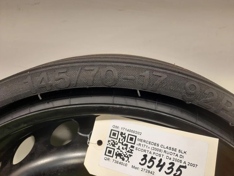 Ruota DI Scorta POST 1714000202 Mercedes Classe SLK R171 2008