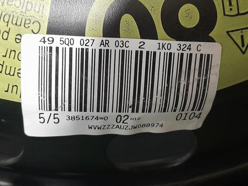 Ruota DI Scorta POST 1K0324C Volkswagen GOLF VI 2009