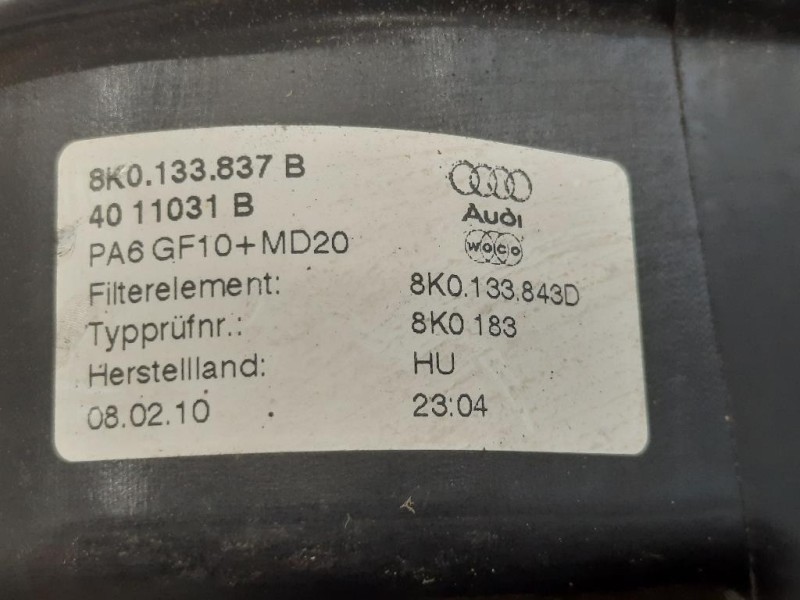 Scatola Filtro ARIA 8K0 133 835 B Audi A4 8K2 2008