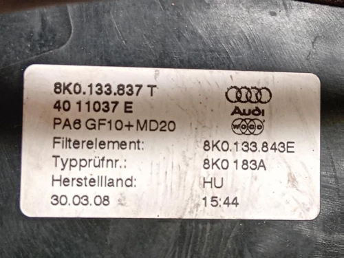 Scatola Filtro ARIA 8K0 133 837 T Audi A4 8K2 2012