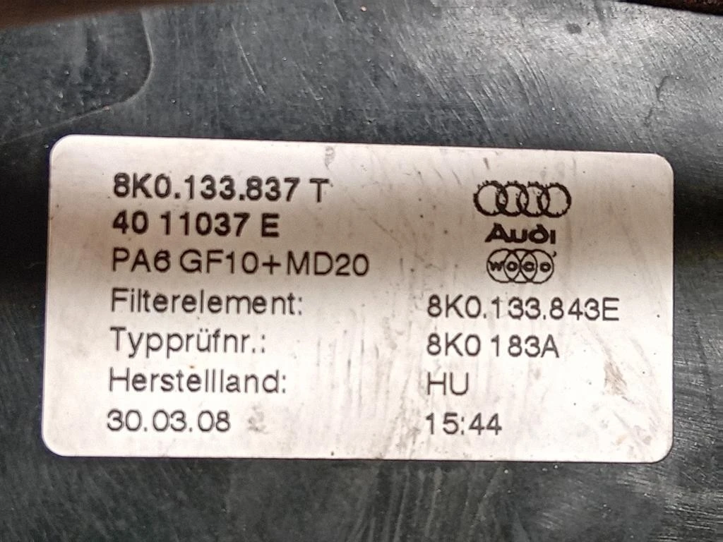 Scatola Filtro ARIA 8K0 133 837 T Audi A4 8K2 2012