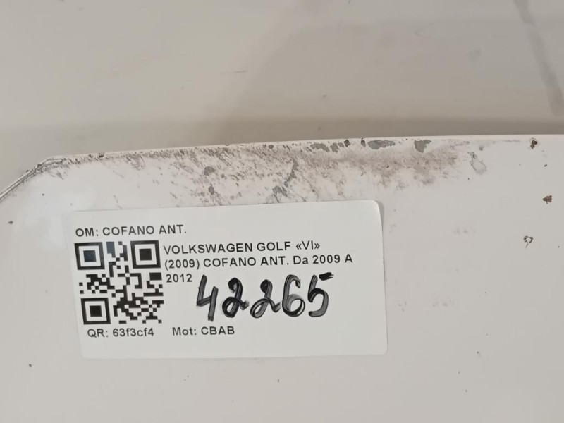 Cofano ANT 5K0823031F Volkswagen GOLF VI 2009