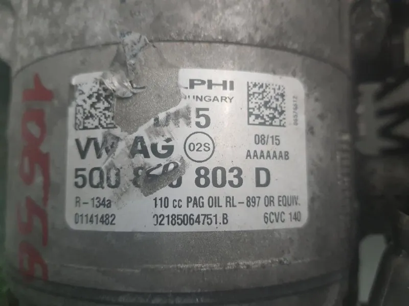 Compressore AC 5Q0820803D Audi A3 8VF Sportback 2016