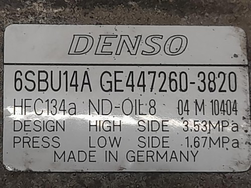 Compressore AC 447260-3820 Bmw Serie 3 E90 Berlina 2005