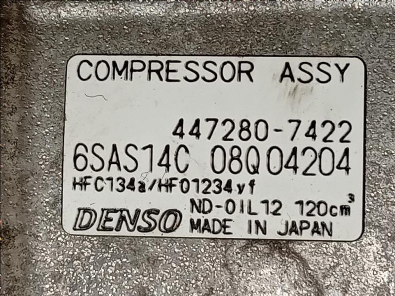 Compressore AC 447280-7422 Mercedes Classe B W246 2012