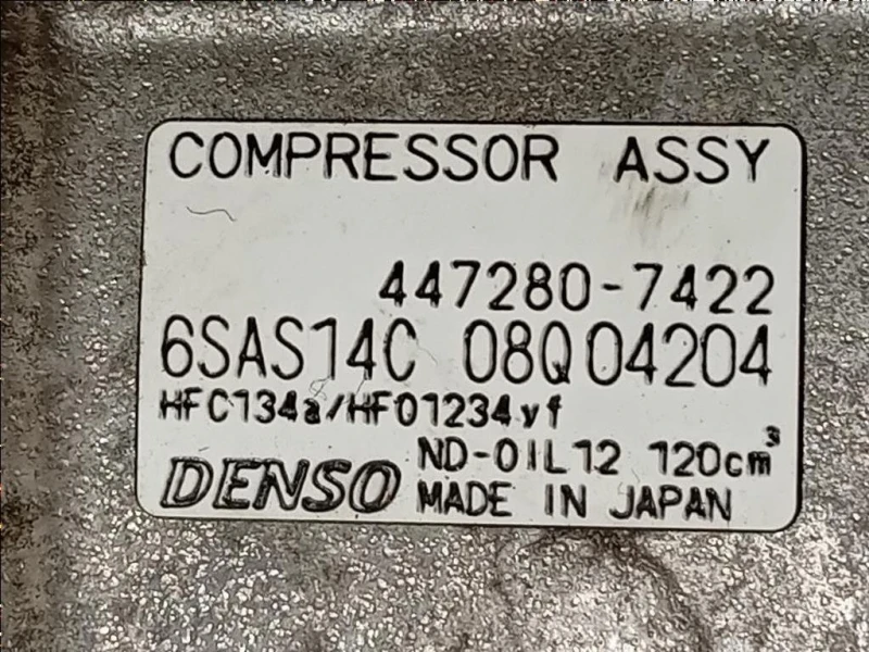 Compressore AC 447280-7422 Mercedes Classe B W246 2012