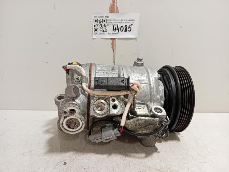 Compressore AC 447280-7422 Mercedes Classe B W246 2012