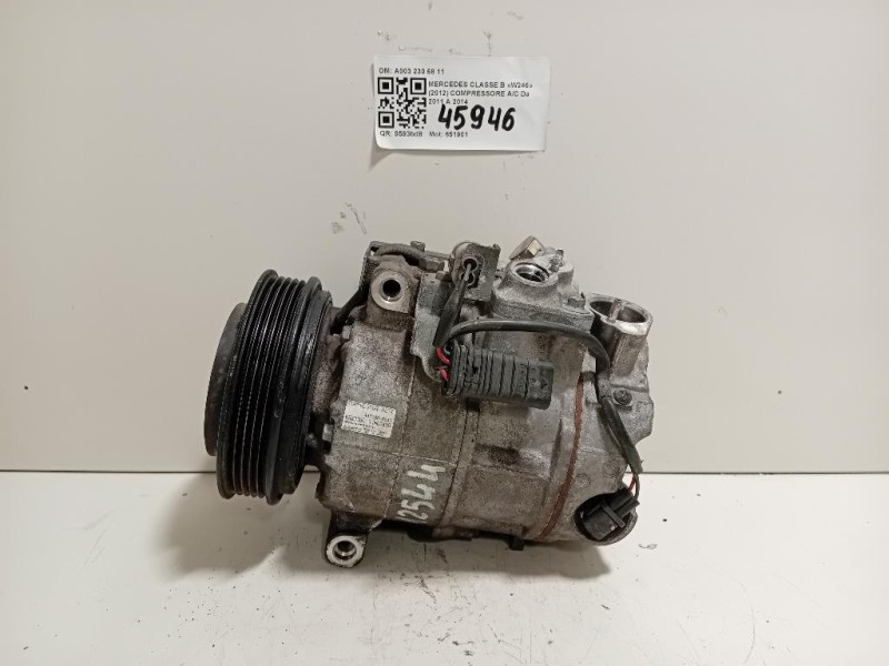Compressore AC A0022302911 Mercedes Classe B W246 2012