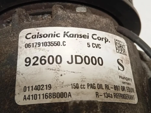 Compressore AC 92600 JD000 Nissan Qashqai I 2007
