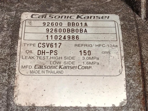 Compressore AC 92600 BB01A Nissan Qashqai+2 2010