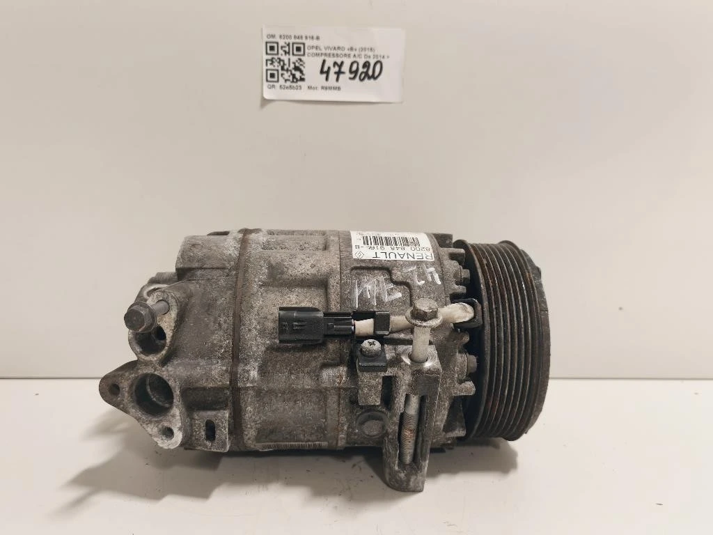 Compressore AC 8200 848 916-B Opel Vivaro B 2015