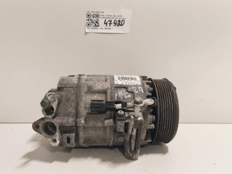 Compressore AC 8200 848 916-B Opel Vivaro B 2015