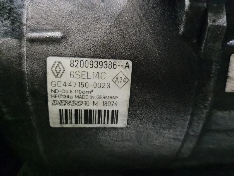 Compressore AC 8200939386 Renault Mégane III 2009