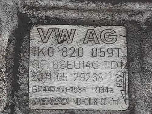 Compressore AC 1K0820859T Volkswagen GOLF VI 2009