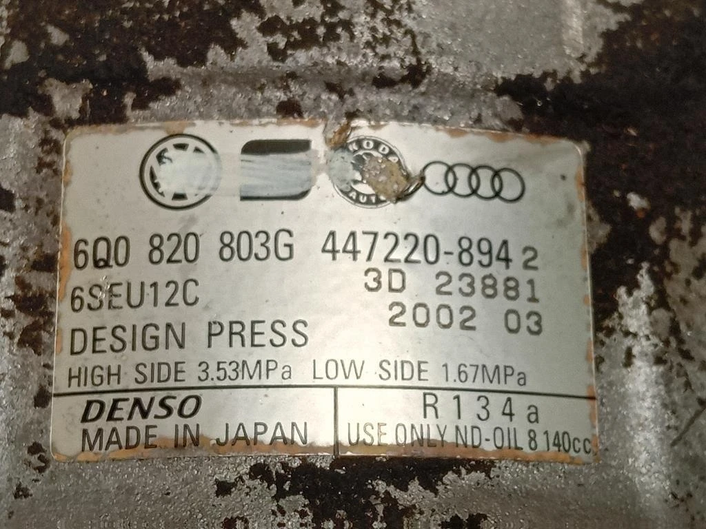 Compressore AC 6Q0 820 803 G Volkswagen POLO VI 2009