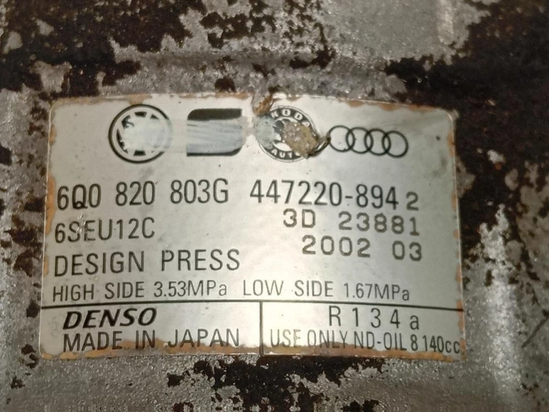 Compressore AC 6Q0 820 803 G Volkswagen POLO VI 2009