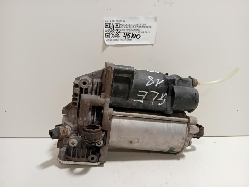 Compressore ARIA Riparazione Pneumatico A 166 320 02 04 Mercedes Classe GLE W166 2015
