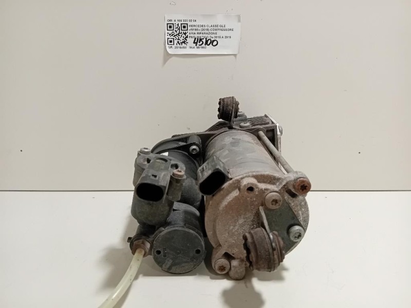 Compressore ARIA Riparazione Pneumatico A 166 320 02 04 Mercedes Classe GLE W166 2015