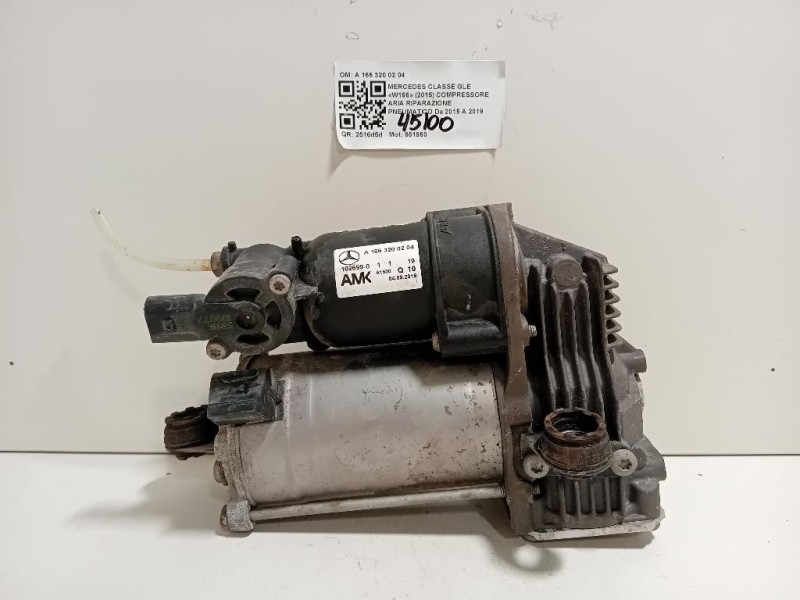 Compressore ARIA Riparazione Pneumatico A 166 320 02 04 Mercedes Classe GLE W166 2015