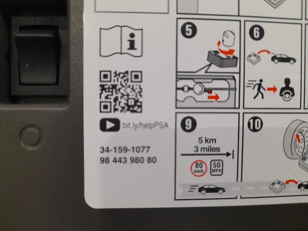 Compressore ARIA Riparazione Pneumatico 9844398080 Peugeot 3008 II 2016