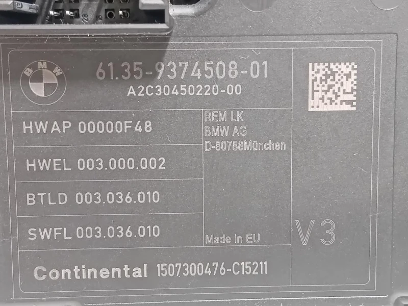 Computer DI Bordo 6135-9374508-01 Bmw Serie 3 F31 Touring 2012