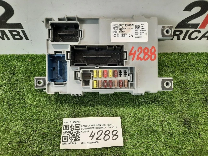 Computer DI Bordo 51936797 0051936797 CENTRALINA BODY Lancia Ypsilon III 2011