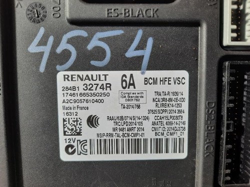 Computer DI Bordo 284B13274R CENTRALINA COMFORT Renault Kadjar 2015