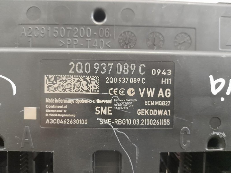 Computer DI Bordo 2Q0937089C Skoda Fabia NJ3 2018