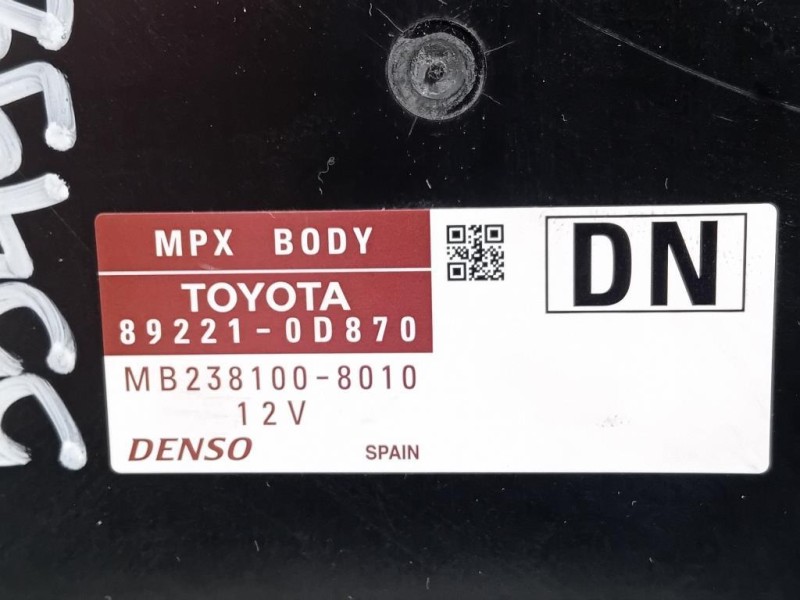 Computer DI Bordo 89221-0D870 Toyota Yaris IV 2014