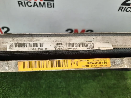Condensatore AC 9817275680 RADIATORE CLIMA Peugeot 3008 II 2016