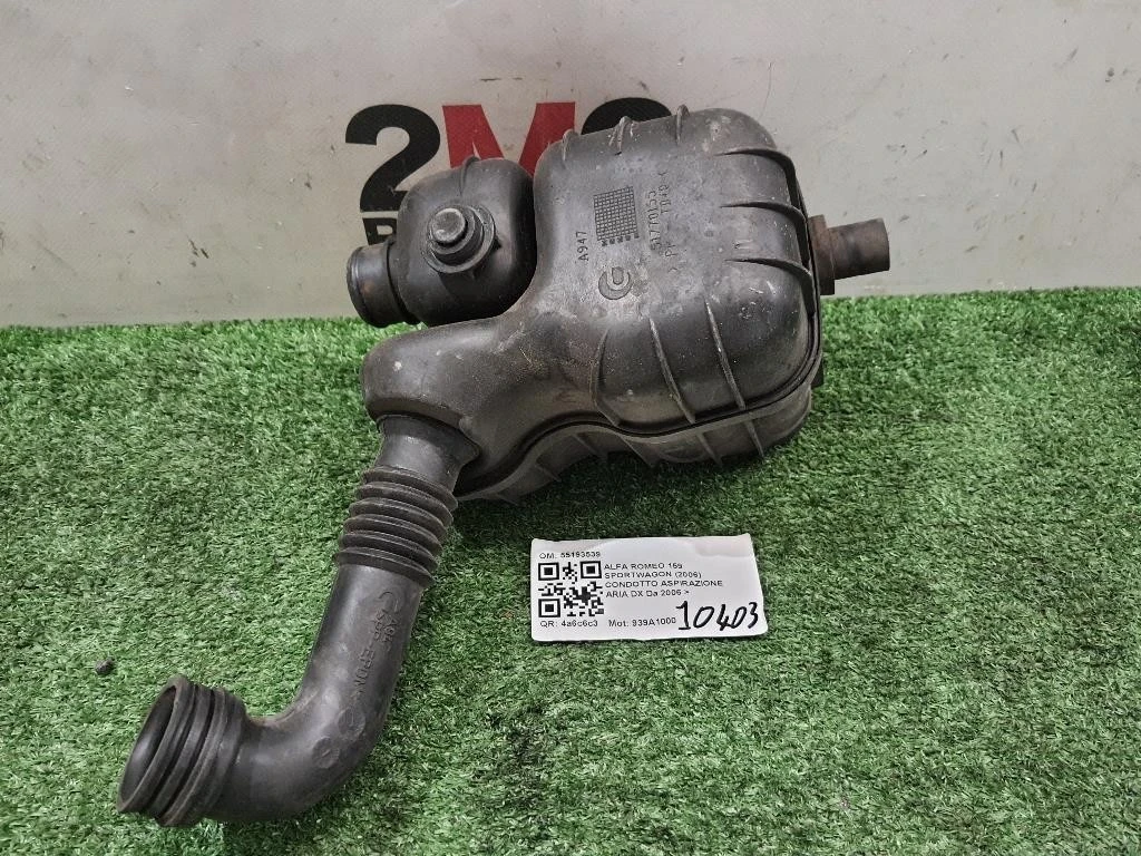 Condotto Aspirazione ARIA DX 55193539 Alfa Romeo 159 Sportwagon 2006