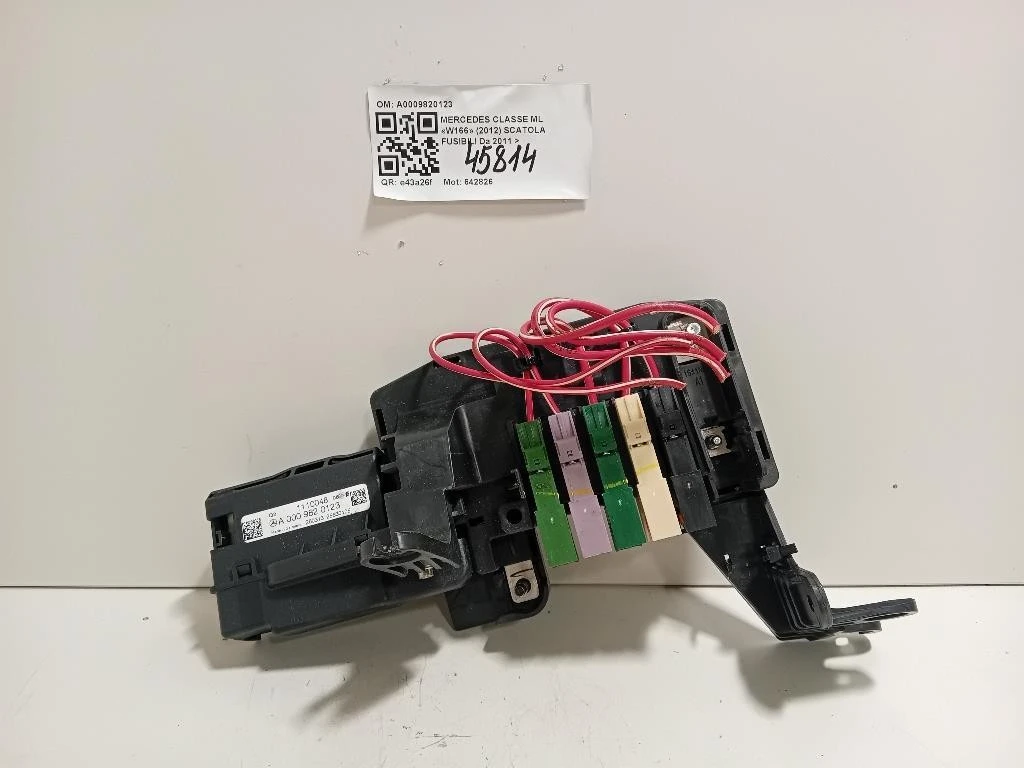 Scatola Fusibili A0009820123 SCATOLA SICUREZZA Mercedes Classe ML W166 2012