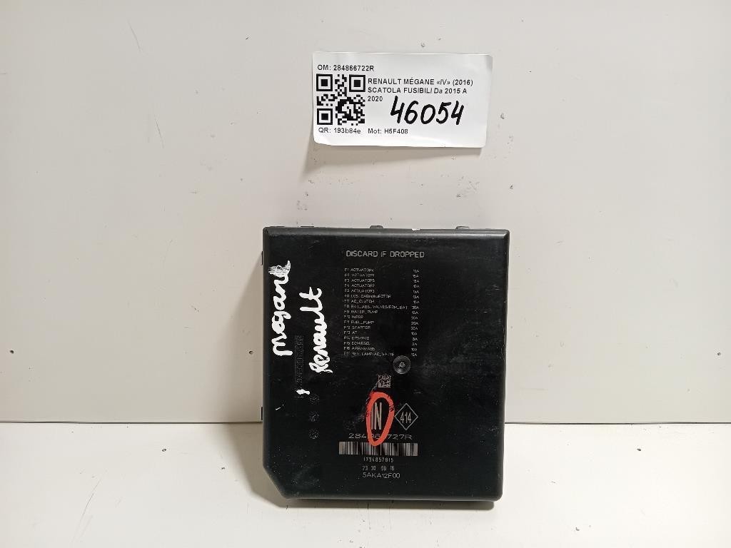 Scatola Fusibili 284866722R Renault Mégane IV 2016