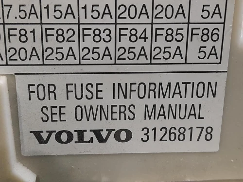 Scatola Fusibili 31254903 Volvo V60 I 2010