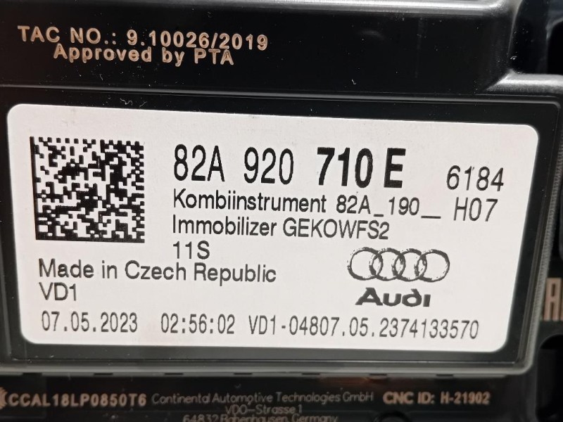 Contachilometri 82A920710E Audi A1 GBH Allstreet 2022