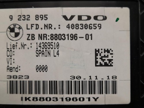 Contachilometri 9232895 Bmw Serie 3 F31 Touring 2015