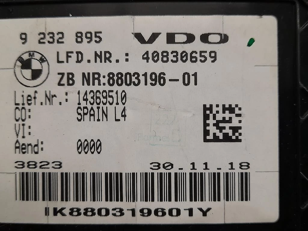 Contachilometri 9232895 Bmw Serie 3 F31 Touring 2015