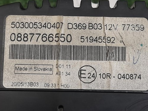 Contachilometri 0887766550 Fiat Panda III 2012