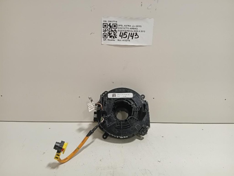 Contatto Airbag Guidatore 20817718 Opel Astra J 2010