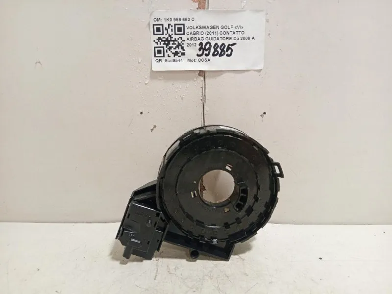 Contatto Airbag Guidatore 1K0 959 653 C CONTATTO AIRBAG SPIRALATO Volkswagen GOLF VI 2009