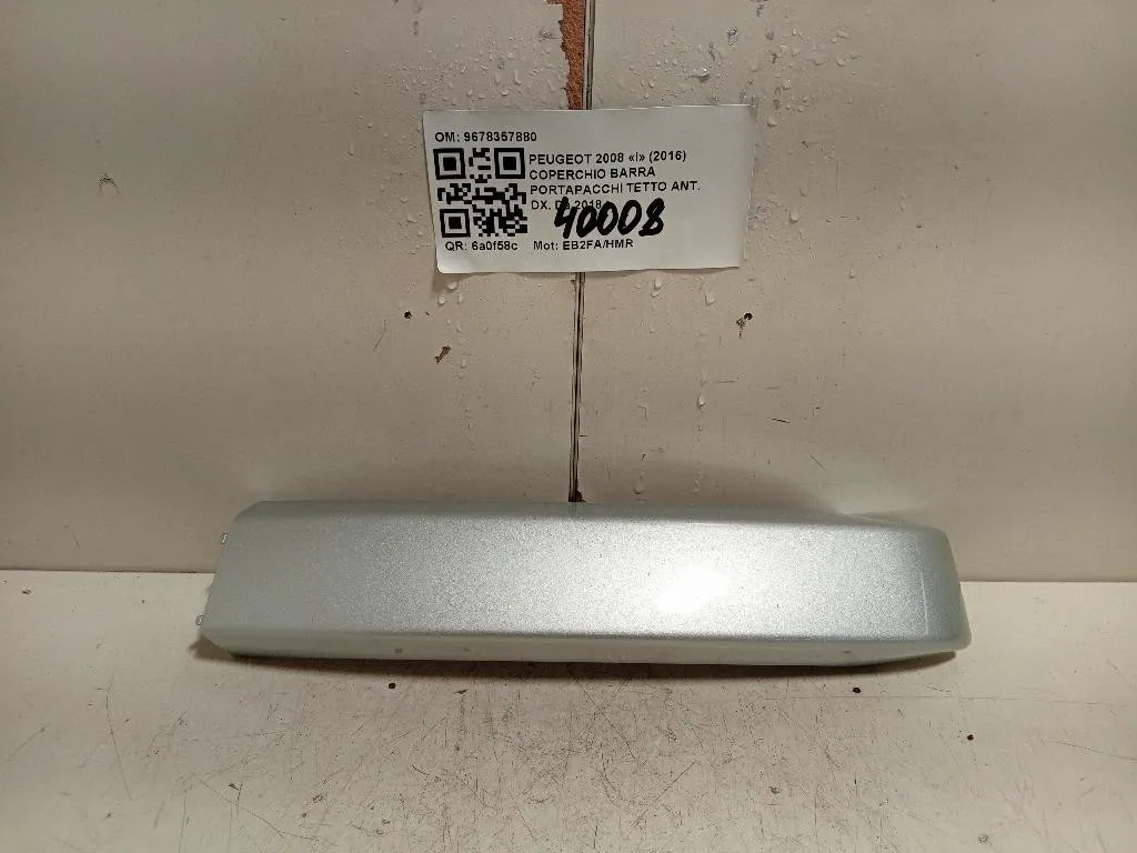 Coperchio Barra Portapacchi Tetto ANT DX 9678357880 Peugeot 2008 I 2016