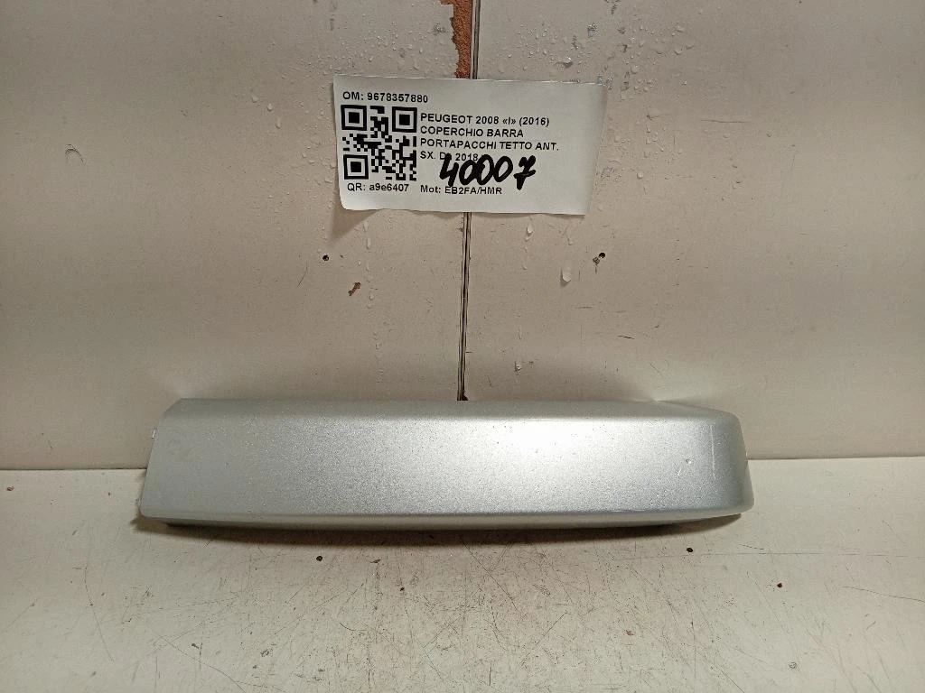 Coperchio Barra Portapacchi Tetto ANT SX 9678357880 Peugeot 2008 I 2016