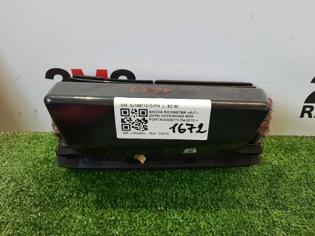 Coperchio BOX Portaoggetti 5J1857121C47H Skoda Roomster 5J7 2010