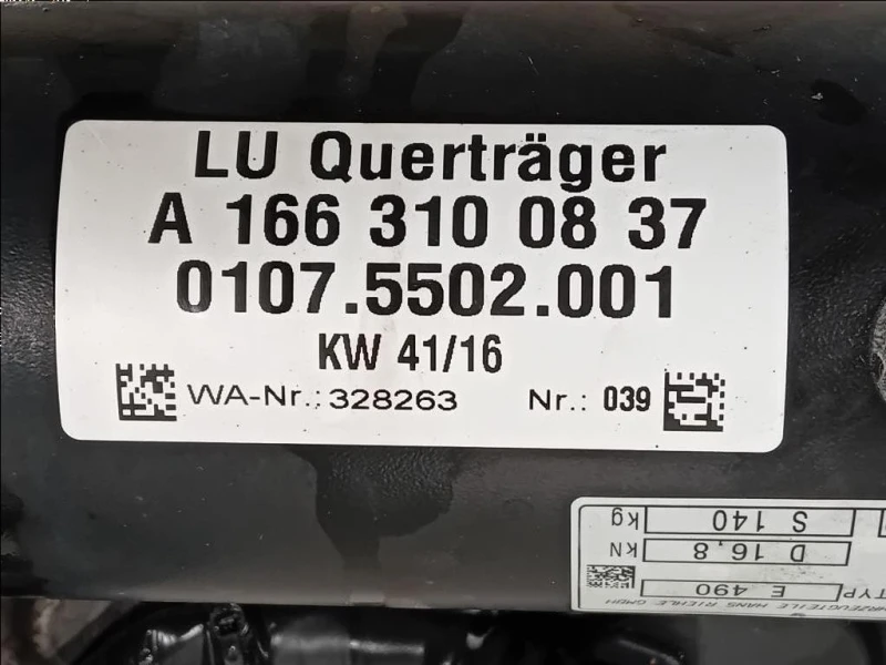 Coperchio Centrale Gancio Traino Paraurti POST A1663100837 Mercedes Classe GLE W166 2015