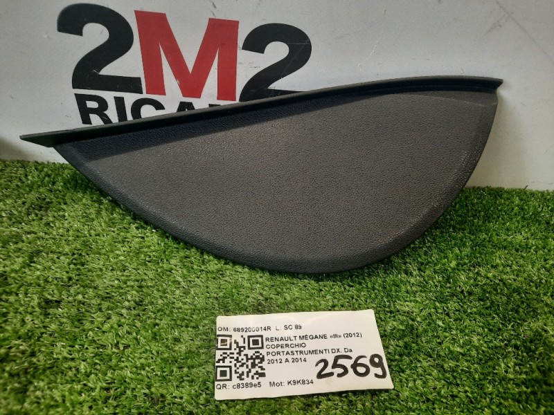 Coperchio Portastrumenti DX 689200014R Renault Mégane III 2012