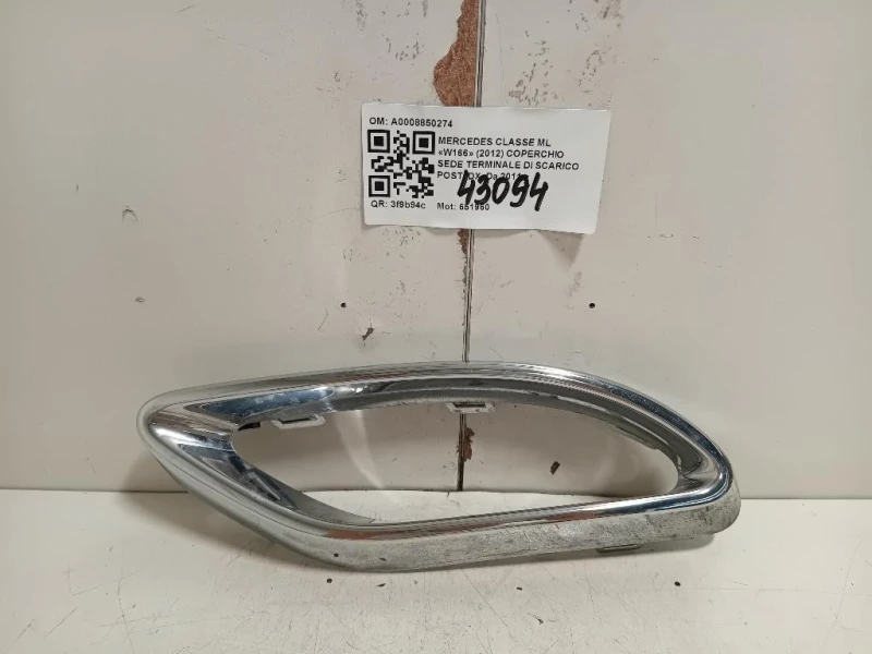 Coperchio SEDE Terminale DI Scarico POST DX A0008850274 Mercedes Classe ML W166 2012