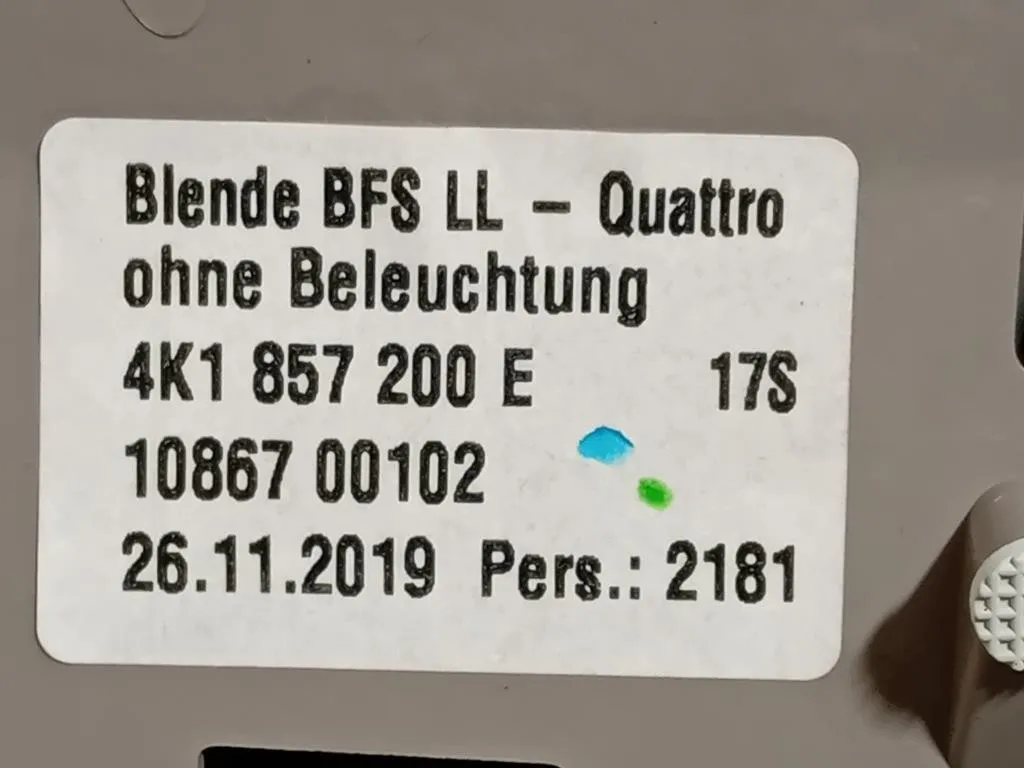 Copertura Display Cruscotto 4K1 857 200 E Audi A6 4a5c8 Avant 2018