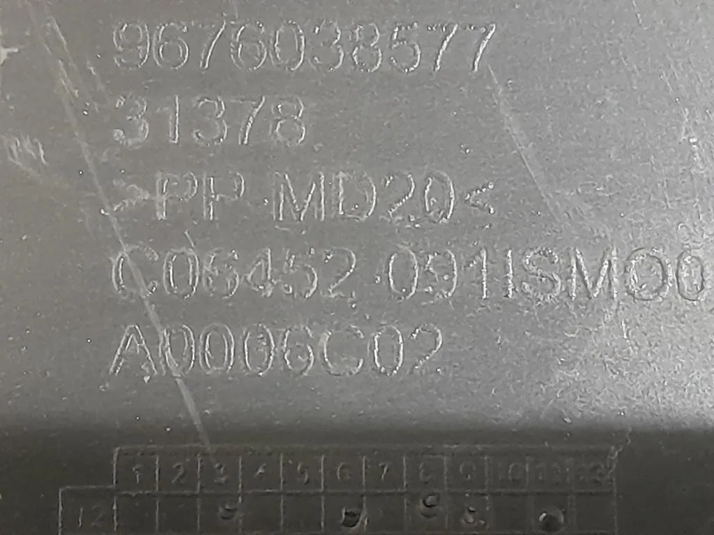 Copertura Interna Griglia Radiatore SUP ANT 9676038577 Citroen C4 Grand Picasso II 2013