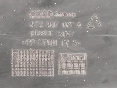 Copertura Interna Griglia Radiatore ANT 8T0 807 081 A Audi A5 8T3 2008