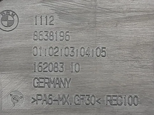 Copertura Interna Griglia Radiatore ANT 8638196 Bmw Serie 1 F20 Berlina 2012